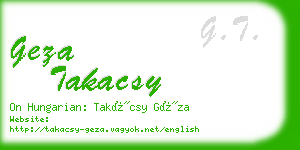 geza takacsy business card